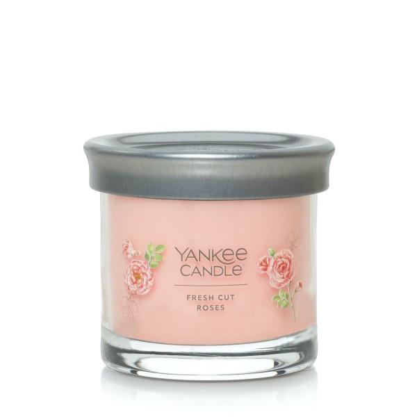 Yankee Candle Small Tumbler Scented Single Wick Jar Candle, Fresh Cut Roses, Over 20 Hours of Burn Time, 4.3 Ounce (Pack of 2)