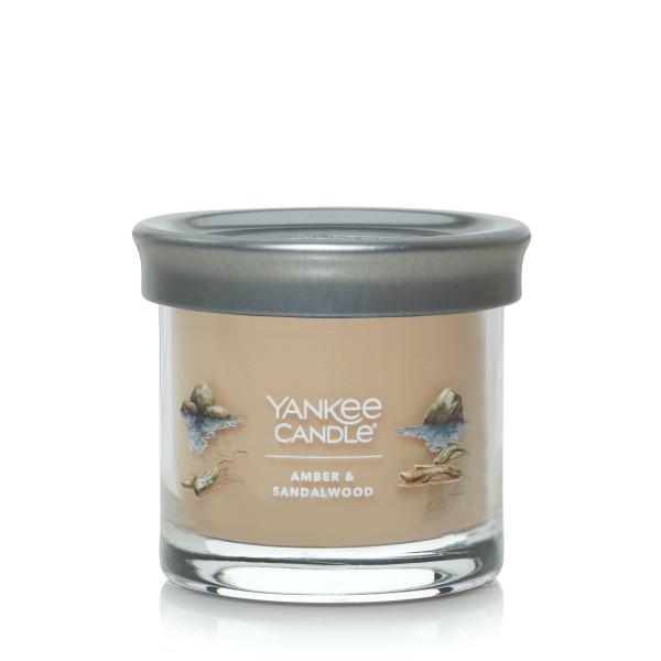 Yankee Candle Small Tumbler Scented Single Wick Jar Candle, Amber & Sandalwood, Over 20 Hours of Burn Time, 4.3 Ounce (Pack of 2)