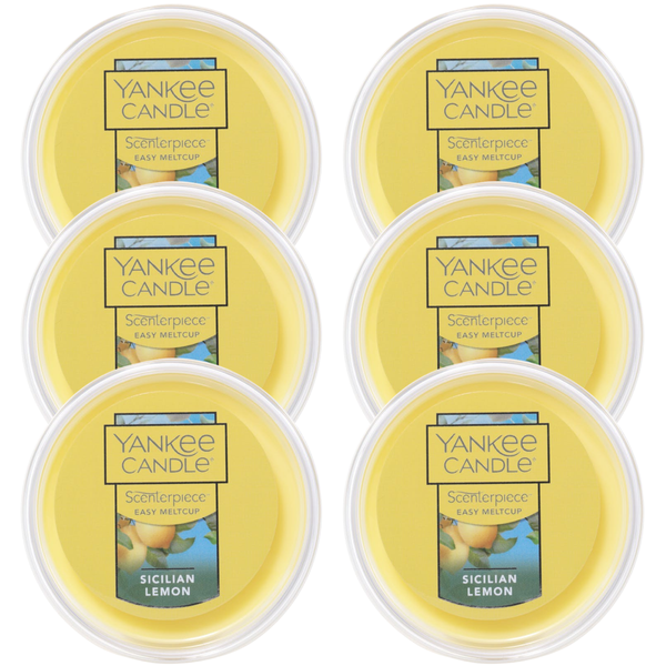 Yankee Candle Sicilian Lemon Scenterpiece Easy MeltCup (Pack of 6)
