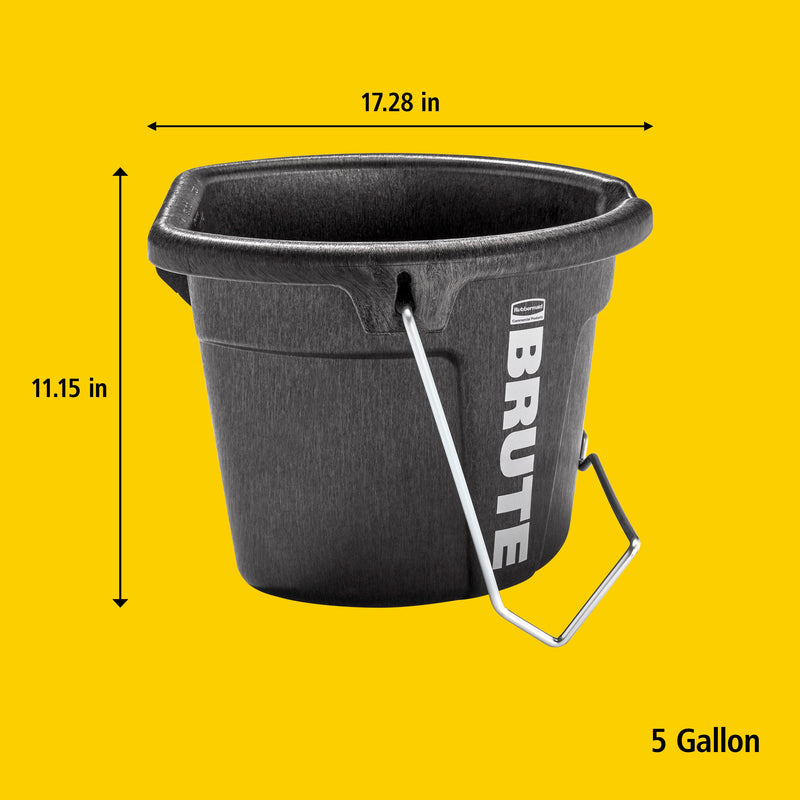 BRUTE 3-in-1 Flat Back Bucket, 5 Gallon