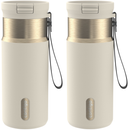 Contigo SnapSeal Vacuum-Insulated Stainless Steel Travel Mug, Oatmilk Champagne, 16 Ounce (2 Pack)