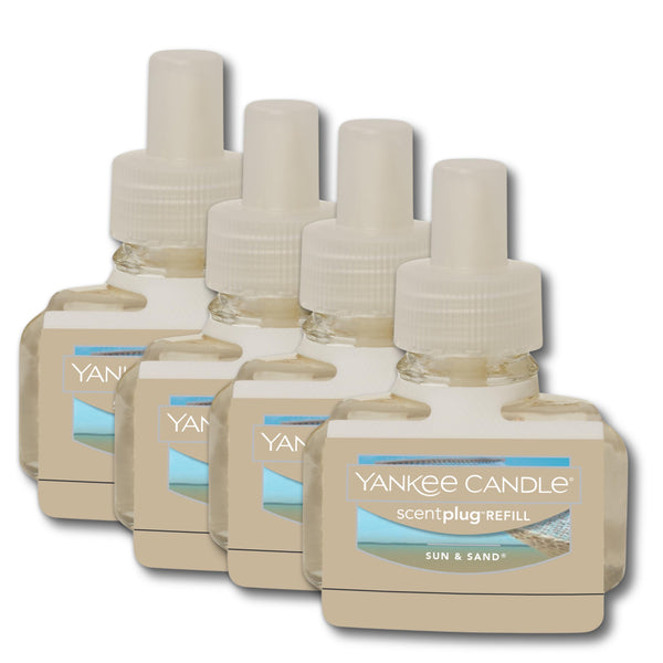 Yankee Candle Scent Plug Refill, Sun & Sand (Pack of 4)