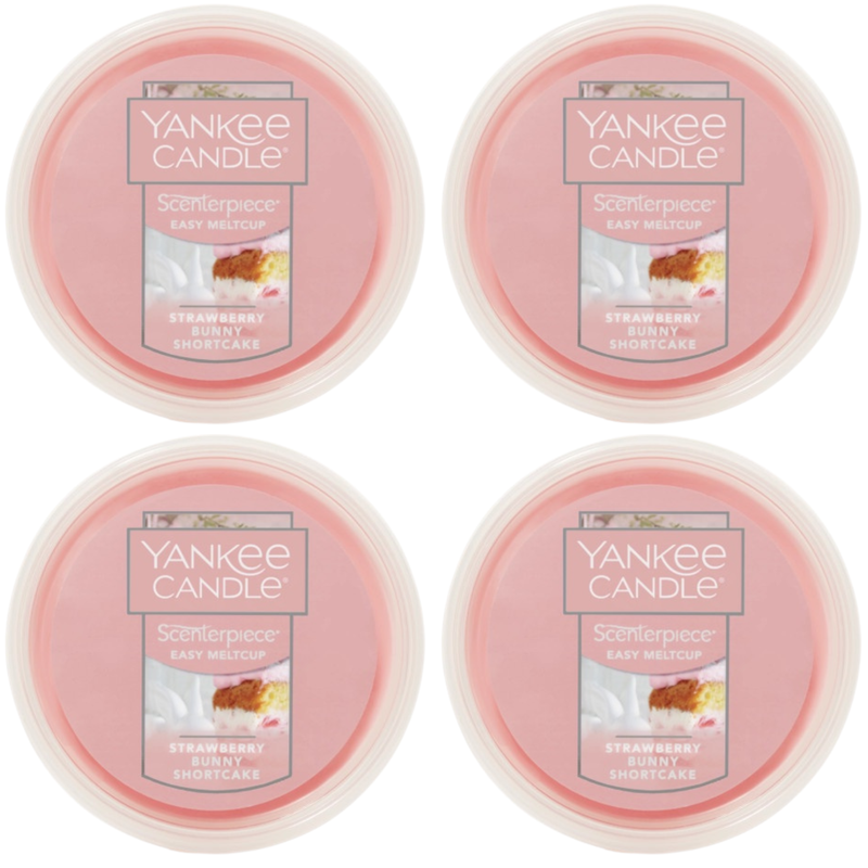 Yankee Candle Strawberry Bunny Scenterpiece Easy MeltCup (Pack of 4)