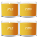 Yankee Candle Signature Votive Mini Candle Jar, Harvest, Natural Soy Wax Blend Candle with Natural Fiber Wick, 1.3 OZ Glass Jar (Pack of 4)