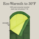 Coleman Arch Bay 30°F Sleeping Bag, Green