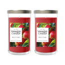 Yankee Candle Medium Pillar Scented Candle, Macintosh, 14.25 oz (2-Pack)