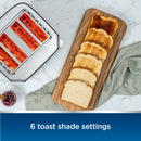 Oster 4-Slice Toaster Touch Screen Stainless Steel Digital Timer 6 Shade Settings Easy to Clean Removable Crumb Tray