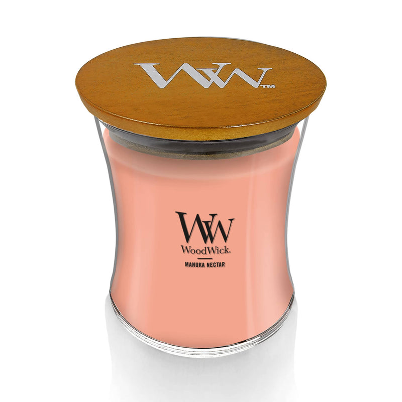 WoodWick Medium Hourglass Scented Candle, Crackles as it Burns, Manuka Nectar, 9.7oz