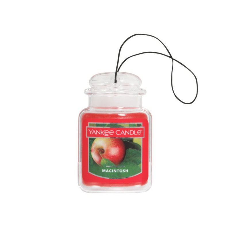 Yankee Candle Car Air Fresheners, Hanging Car Jar Ultimate, Neutralizes Odors Up To 30 Days, Macintosh, 0.96 OZ (Pack of 12)