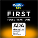 Dentek Floss Picks Kids Fun Flossers | Removes Food & Plaque, 40 ct