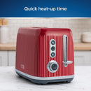 Oster Retro 2-Slice Toaster with Quick-Check Lever, Extra-Wide Slots, Impressions Collection, Red, 1 CT