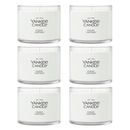 Yankee Candle Signature Votive Mini Candle Jar, Clean Cotton, Natural Soy Wax Blend Candle with Natural Fiber Wick, 1.3 OZ Glass Jar (Pack of 6)
