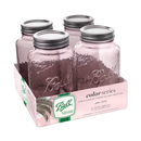 Ball Rose & Sand Vintage Glass Mason Jars, Regular Mouth, Quart Size, 32 OZ, 4-Count, Pack of 2 (8 Jars Total)