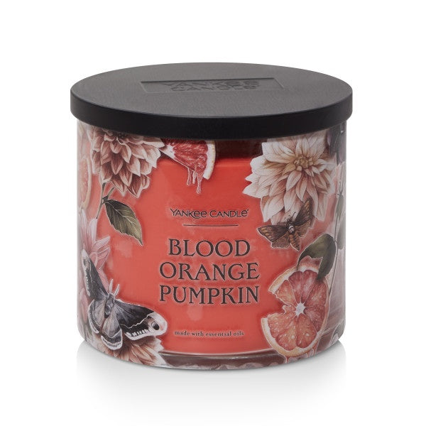 Yankee Candle 3-Wick Decorative Scented Candle, Blood Orange Pumpkin, 14.5 Ounce