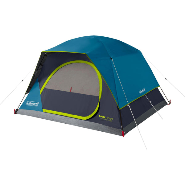 Coleman 4-Person Dark Room Skydome Camping Tent, Blue