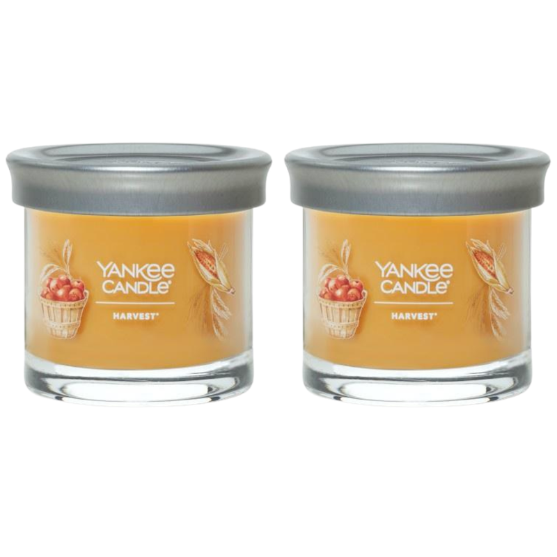 Yankee Candle Small Tumbler Scented Single Wick Jar Candle, Harvest, Over 20 Hours of Burn Time, 4.3 Ounce (Pack of 2)