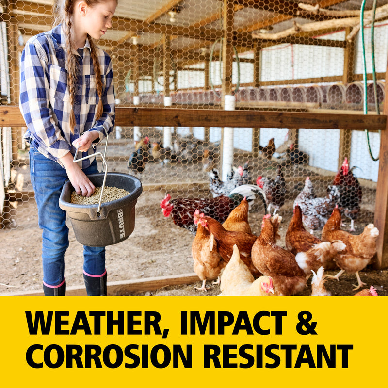 BRUTE 3-in-1 Flat Back Bucket, 2 Gallon, Pack of 2