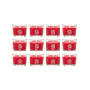 Yankee Candle Signature Votive Mini Candle Jar, Red Apple Wreath Scent, Natural Soy Wax Blend Candle with Natural Fiber Wick, 1.3 OZ Glass Jar (Pack of 12)