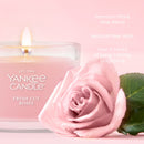 Yankee Candle Signature Votive Mini Candle Jar, Fresh Cut Roses, Natural Soy Wax Blend Candle with Natural Fiber Wick, 1.3 OZ Glass Jar (Pack of 12)