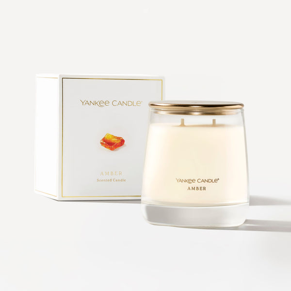 Yankee Candle Premium Medium Scented Jar Candle with up to 60 Hour Burn Time, Amber, 12 OZ