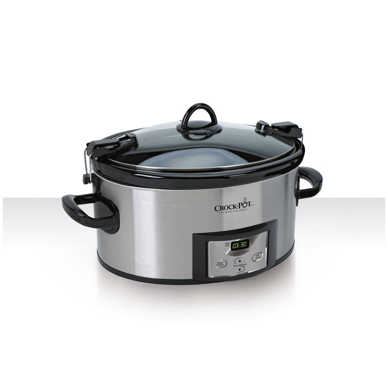 Crock-Pot 7-Quart MyTime Cook & Carry Programmable Slow Cooker, Stainless Steel, 1 CT