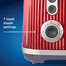 Oster Retro 2-Slice Toaster with Quick-Check Lever, Extra-Wide Slots, Impressions Collection, Red, 1 CT