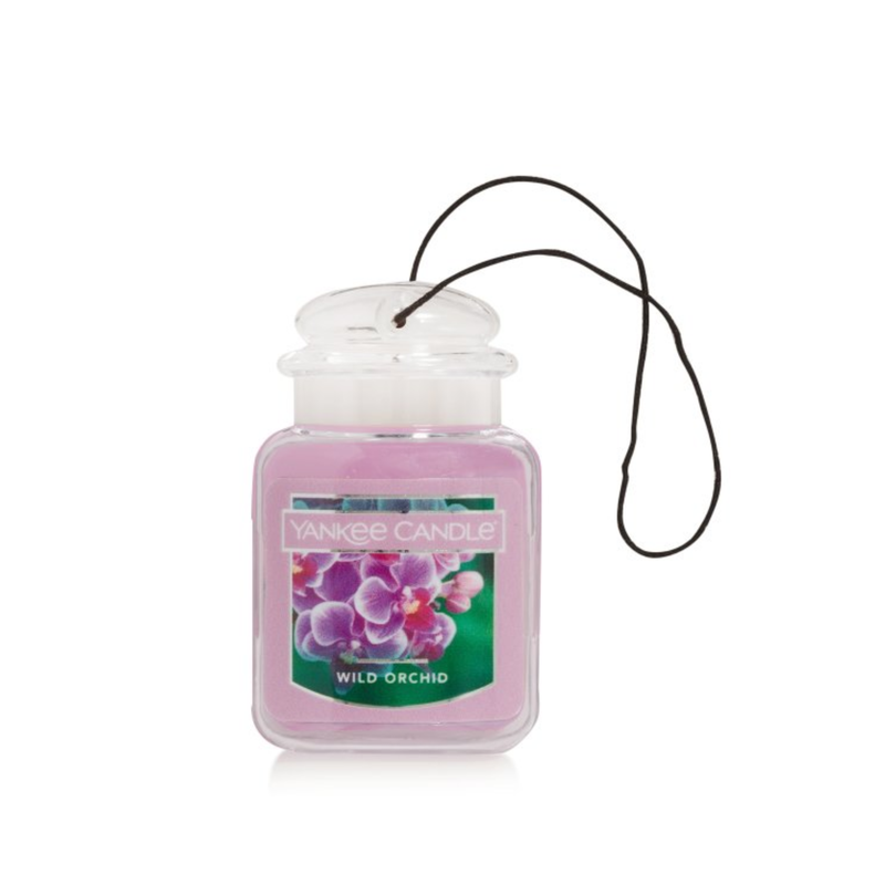 Yankee Candle Car Air Fresheners, Hanging Car Jar Ultimate, Neutralizes Odors Up To 30 Days, Wild Orchid, 0.96 OZ (Pack of 12)