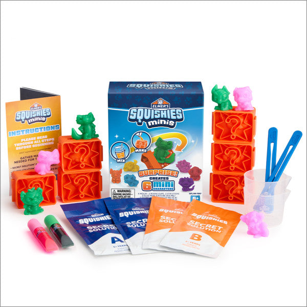 Elmer's DIY Slime & Squishy Toy Bundle: Squishies Minis Zoo Characters & Butter Slime Kit with Glow-in-the-Dark and Glitter Glue – Fun Arts & Crafts for Kids