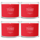 Yankee Candle Signature Votive Mini Candle Jar, Christmas Eve, Natural Soy Wax Blend Candle with Natural Fiber Wick, 1.3 OZ Glass Jar (Pack of 4)