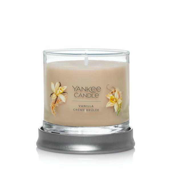 Yankee Candle Small Tumbler Scented Single Wick Jar Candle, Vanilla Creme Brulee, Over 20 Hours of Burn Time, 4.3 Ounce (Pack of 4)