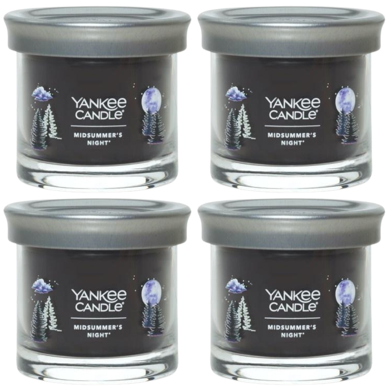 Yankee Candle Small Tumbler Scented Single Wick Jar Candle, Midsummer's Night, Over 20 Hours of Burn Time, 4.3 Ounce (Pack of 4)