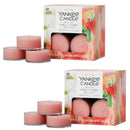Yankee Candle Scented Tea Light Candles, White Strawberry, 0.44 OZ, 12-Count, Pack of 2 (24 Candles Total)