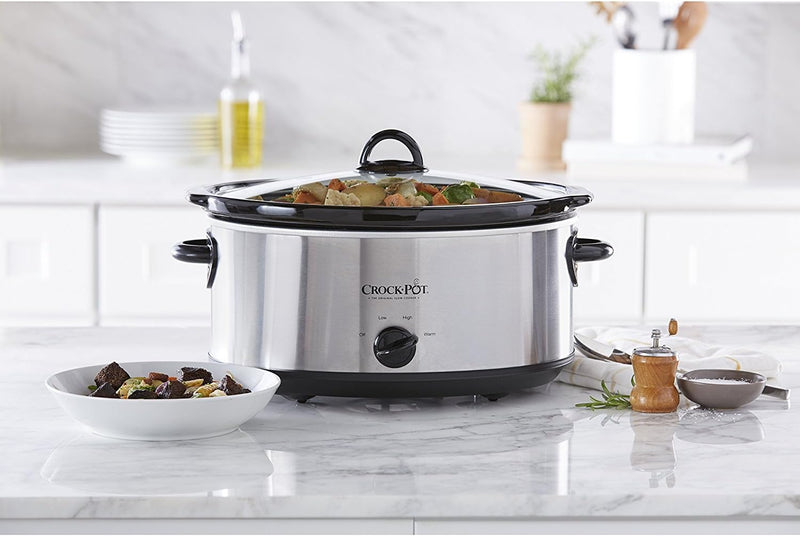 Crock-Pot 7-Quart Manual Slow Cooker, Stainless Steel, 1 CT