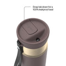 Contigo SnapSeal Vacuum-Insulated Stainless Steel Travel Mug, Terra Champagne, 16 Ounce (2 Pack)