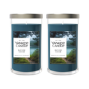 Yankee Candle Medium Pillar Scented Candle, Bayside Cedar, 14.25 oz, 2-Pack