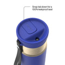 Contigo SnapSeal Vacuum-Insulated Stainless Steel Travel Mug, Wild Indigo Champagne, 16 Ounce (2 Pack)