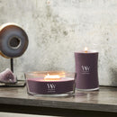 WoodWick Scented Ellipse Candle, Crackles as it Burns, Amethyst & Amber, 16oz