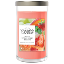 Yankee Candle Medium Pillar Scented Candle, White Strawberry Bellini, 14.25 oz, 2-Pack