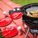 Coleman 24-Piece Enamel Dinnerware Set, Red