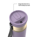 Contigo SnapSeal Vacuum-Insulated Stainless Steel Travel Mug, Purple Carrot Champagne, 16 Ounce (2 Pack)
