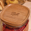 Ball Stack & Store Glass Mason Jars with Wood Lid, Large Family Essentials Variety Pack, (4) 4-Cup, (3) 9.9-Cup, (2) 15.6-Cup (9 Jars Total)