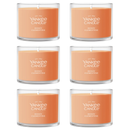 Yankee Candle Signature Votive Mini Candle Jar, Honey Clementine, Natural Soy Wax Blend Candle with Natural Fiber Wick, 1.3 OZ Glass Jar (Pack of 6)