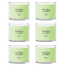 Yankee Candle Signature Votive Mini Candle Jar, Vanilla Lime, Natural Soy Wax Blend Candle with Natural Fiber Wick, 1.3 OZ Glass Jar (Pack of 6)