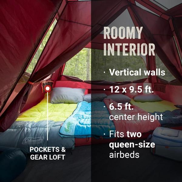 coleman skylodge 8 person tent Skylodge 8-Person Instant Camping Tent, Blackberry
