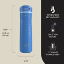 Contigo Ashland Chill 2.0 Stainless Steel Water Bottle with Autospout  Lid, 24oz, Stellar Jay