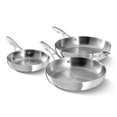 Calphalon Premier Stainless Steel 3-Piece Fry Pan Set