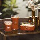 WoodWick Large Hourglass Scented Candle, Crackles as it Burns, Pumpkin Praline, 21oz