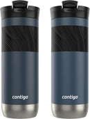 Contigo Byron 2.0 Stainless Steel Travel Mug with SNAPSEAL™ Lid and Grip, Blueberry & Midnight Berry, 20 oz (Pack of 2)