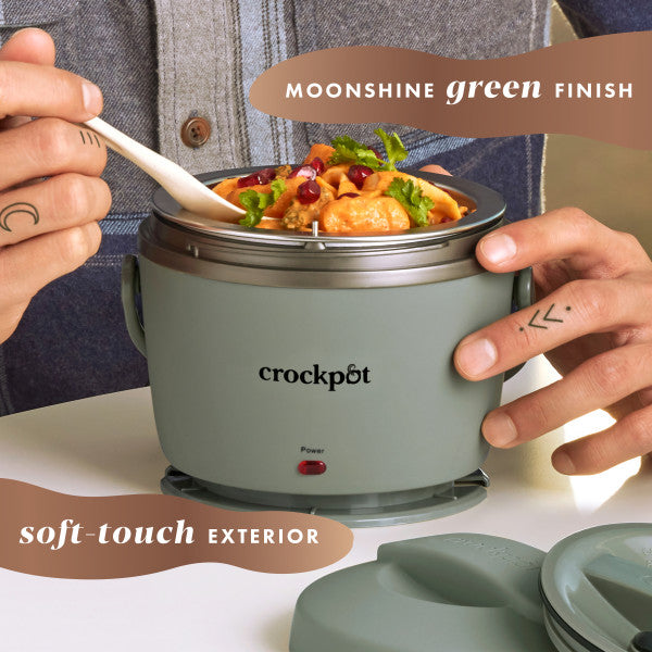 Crockpot 20oz. Lunch Crock Food Warmer, Moonshine Green