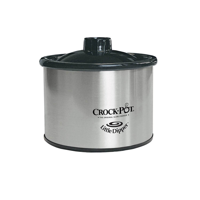 Crock-Pot 8-Quart Manual Slow Cooker with Little Dipper Food Warmer, Stainless Steel, 1 CT